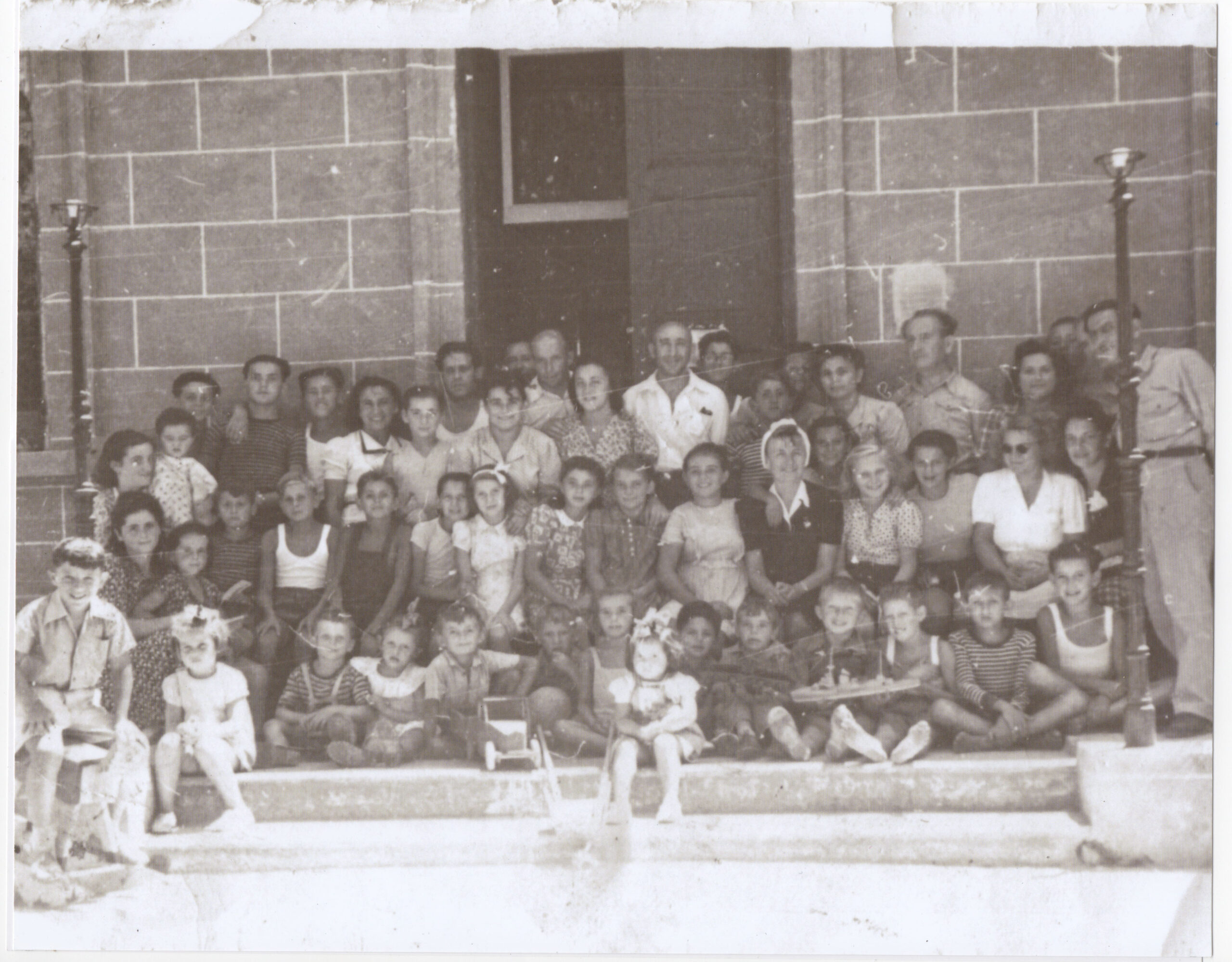 Hebrew school for DP children in Santa Maria di Leuca 1947 Ruth in middle white dress
