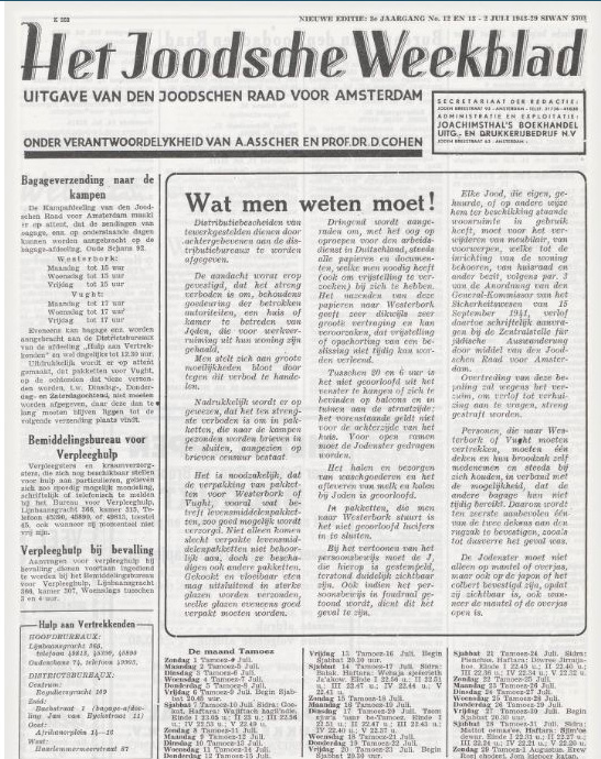 Amsterdam Jewish Newspaper