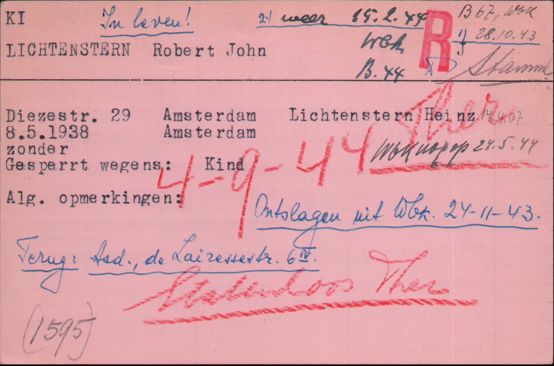 Robert's Red Cross Card